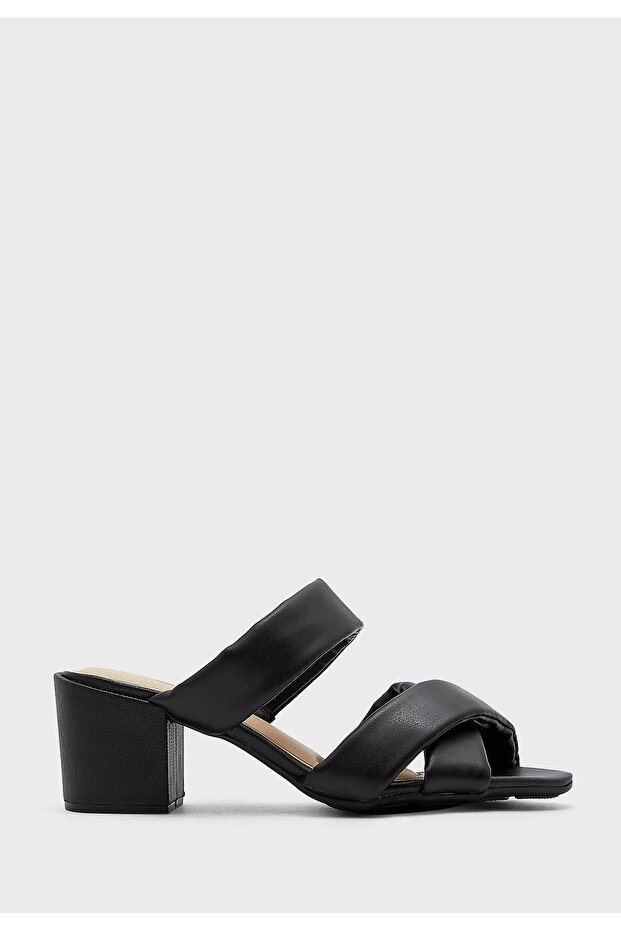 Ladies Mid Heel Sandals Black | Made In Brazil