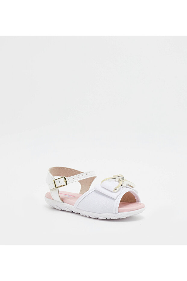 Infant Girls Sandals With Back Strap White | Made In Brazil