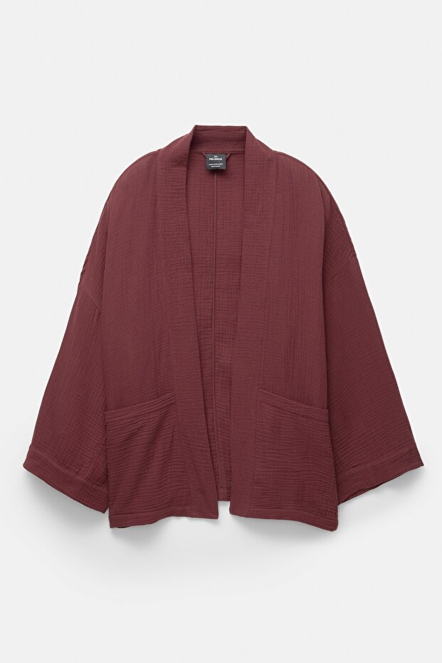 Dökümlü kimono ceket - 7