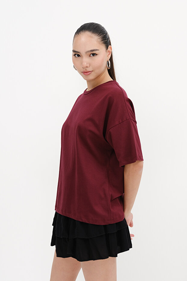 Bisiklet Yaka Basic T-shirt P4368-K6 - 4