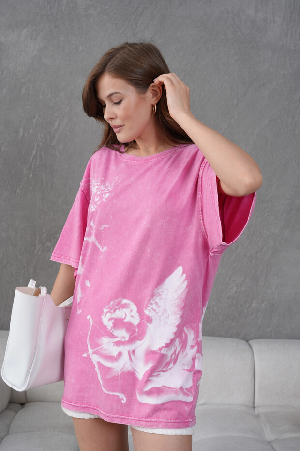 Τυπωμένο πλενόμενο μπλουζάκι Casual Basic - 7