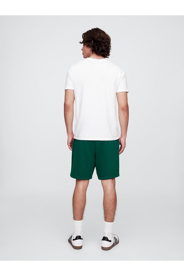 Erkek Yeşil Relaxed Gap Logo Şort - 4
