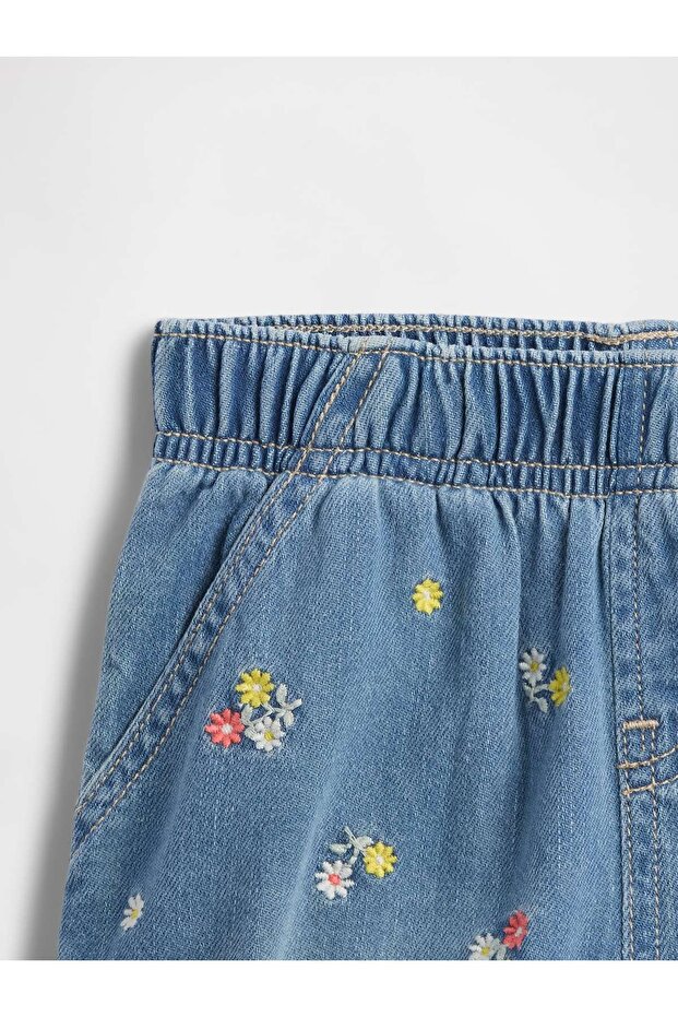 Kız Bebek Mavi Denim Şort - 2