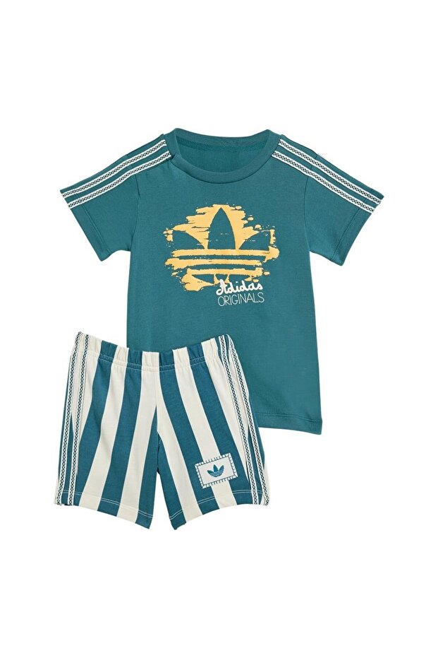 Bebek Yeşil Eşofman TEE SHORT SET KC0772 - 1