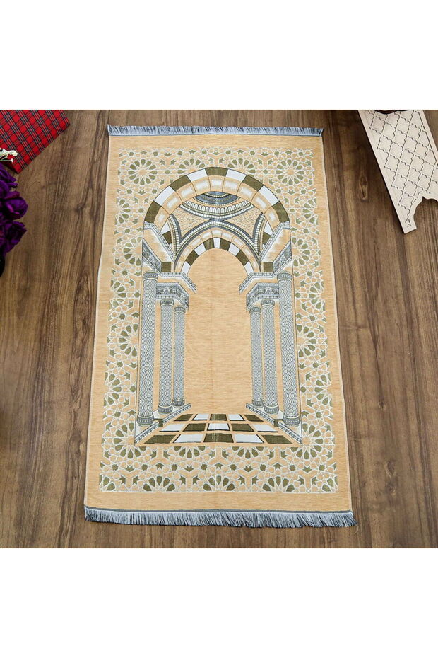 Medina Luxury Chenille Prayer Rug Mink (66X116Cm) 520 Gr