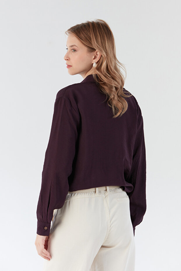 Basic Body Detaylı Kolyeli Gömlek - 4