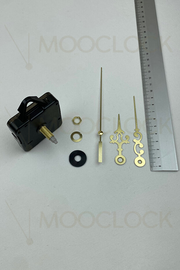 Clock Machine, Acar Silent Wall Clock Mechanism, 22 mm Shaft, Scorpion-Equator-Second-(with Hanger)