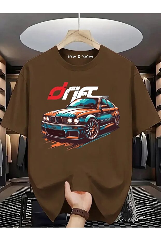 Drift Car Printed Oversize T-Shirt