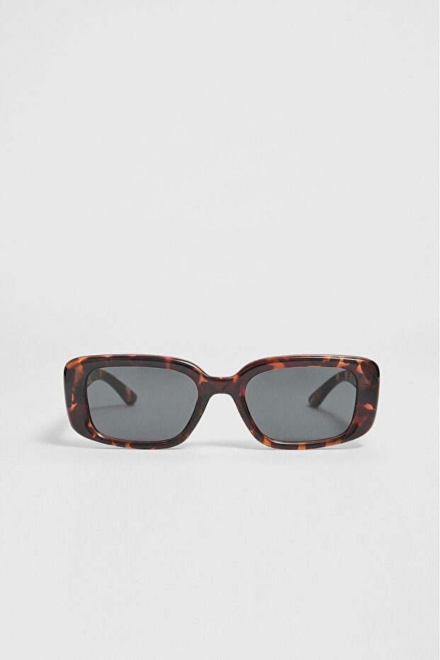 Tortoiseshell rectangular sunglasses - 1