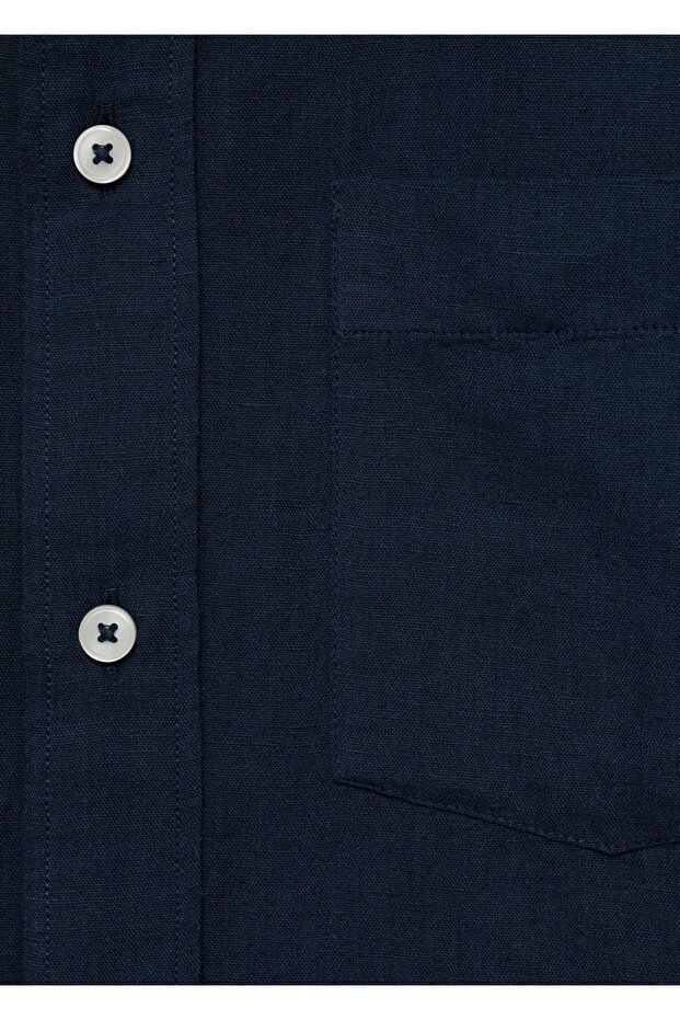 Cepli keten gömlek - 6