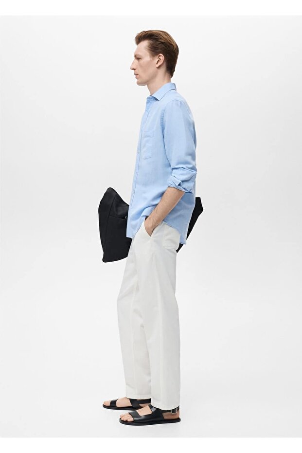 Cepli keten gömlek - 7