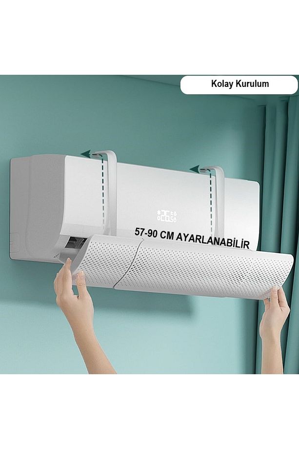 Ayarlanabilir Klima Hava Yönlendirici Klima Aparatı Klima Siperliği 57-90 cm Split Klima Siperliği - 8