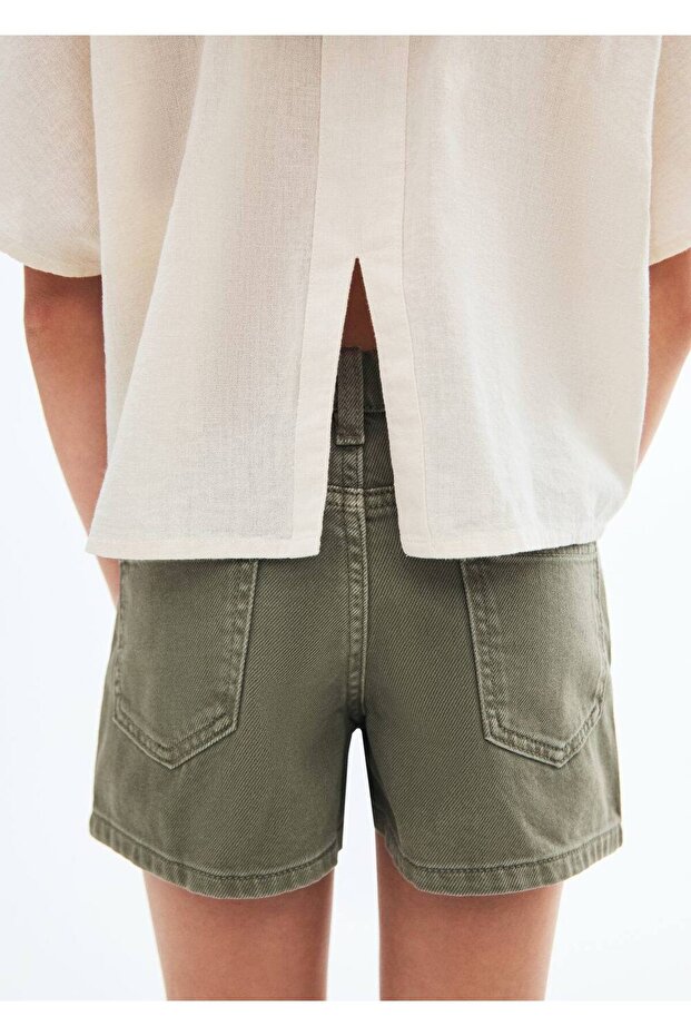 Dikiş detaylı şort - 7