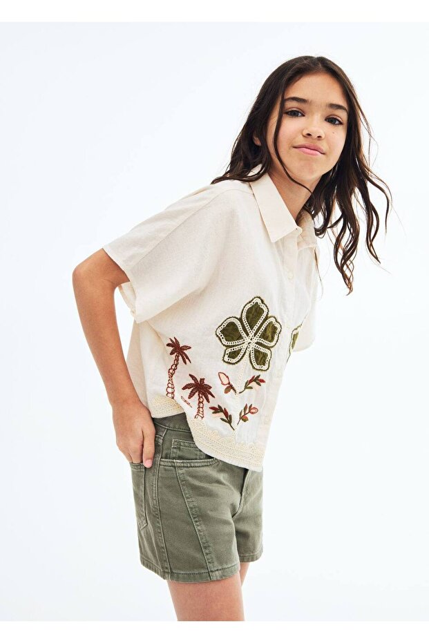 Dikiş detaylı şort - 1