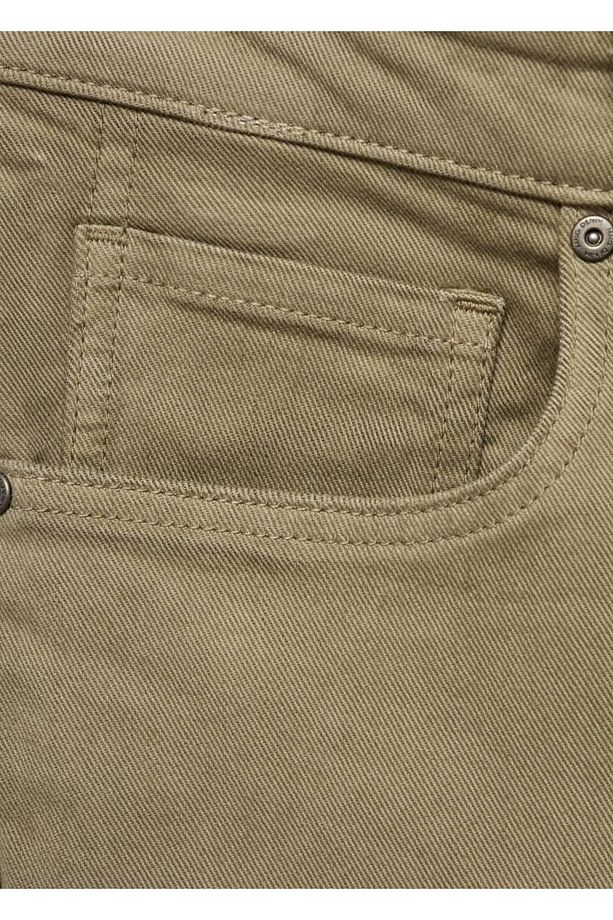 Slim fit kot bermuda şort - 8