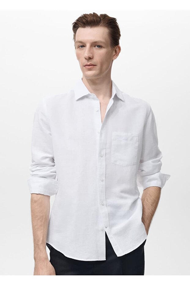 Cepli keten gömlek - 1