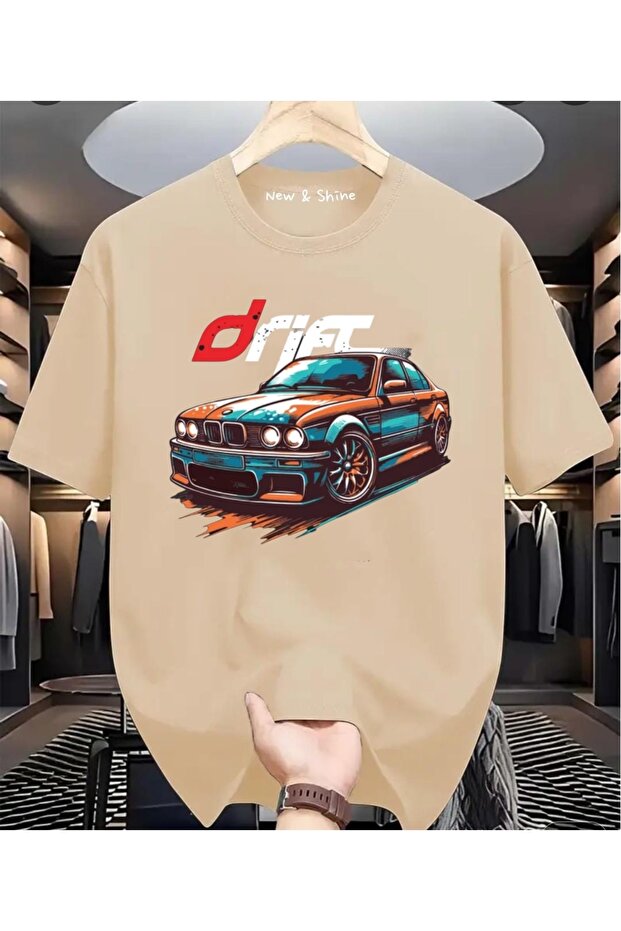 Drift Car Printed Oversize T-Shirt