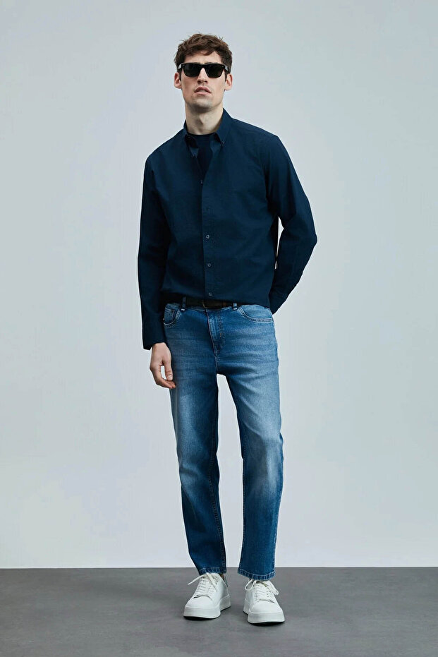 Ellery Lacivert Erkek Gömlek 111010637 - 4