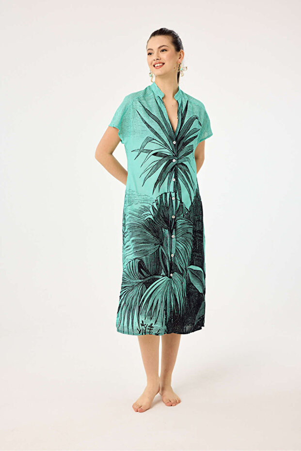 Bora Bora Düğmeli Elbise - 6