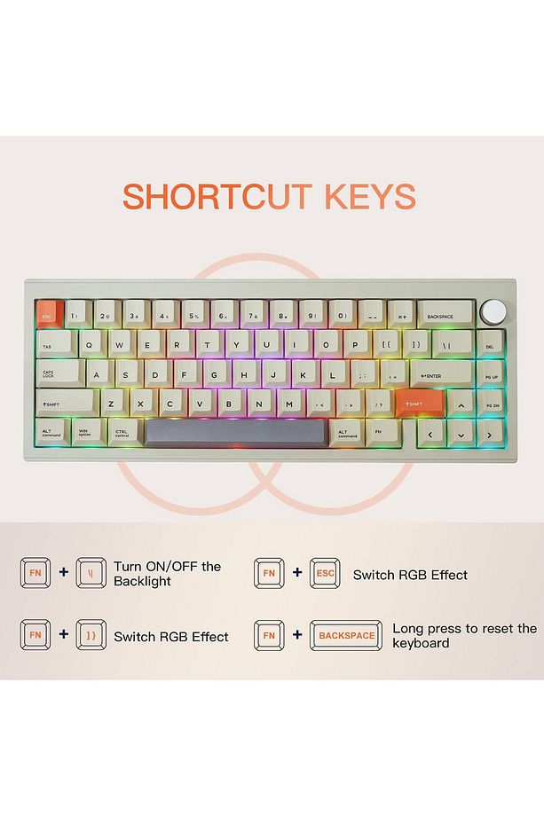 V65 V2 Kablosuz/Kablolu Mekanik Klavye VIA Programlanabilir Yazılım LED Alüminyum CNC Gövde, Win/Mac - 3