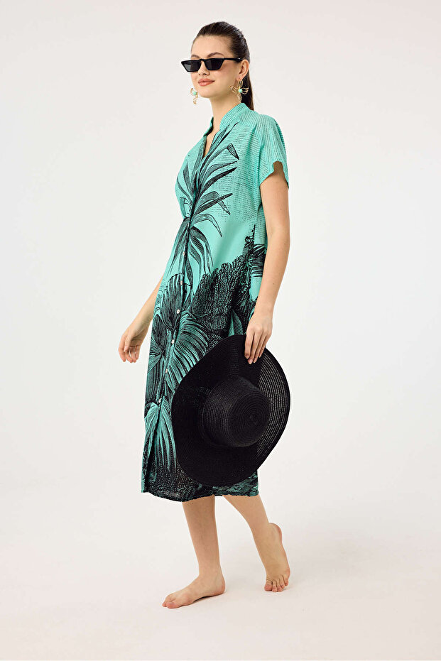 Bora Bora Düğmeli Elbise - 4