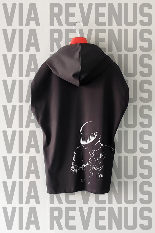 Born to Ride / Biker Front and Back Printed Zero Sleeve Hooded 100% Cotton Sports Tshirt