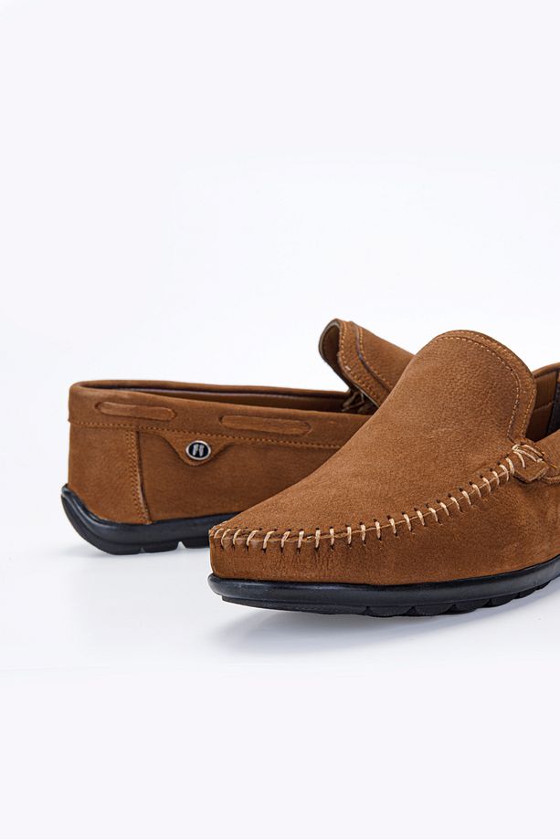 Velto Taba Nubuk %100 Hakiki Deri Erkek Loafer Ayakkabı - 4