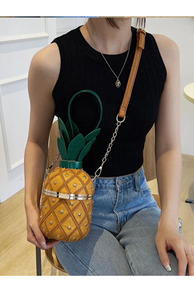 Ananas Tasarım Çanta - 3