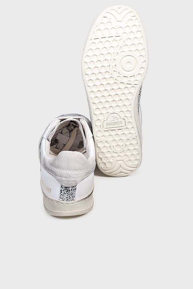 Deri Logolu Sim ve Süet Detaylı Vintage Sneaker Ayakkabı AYAKKABI MG630CO - 7