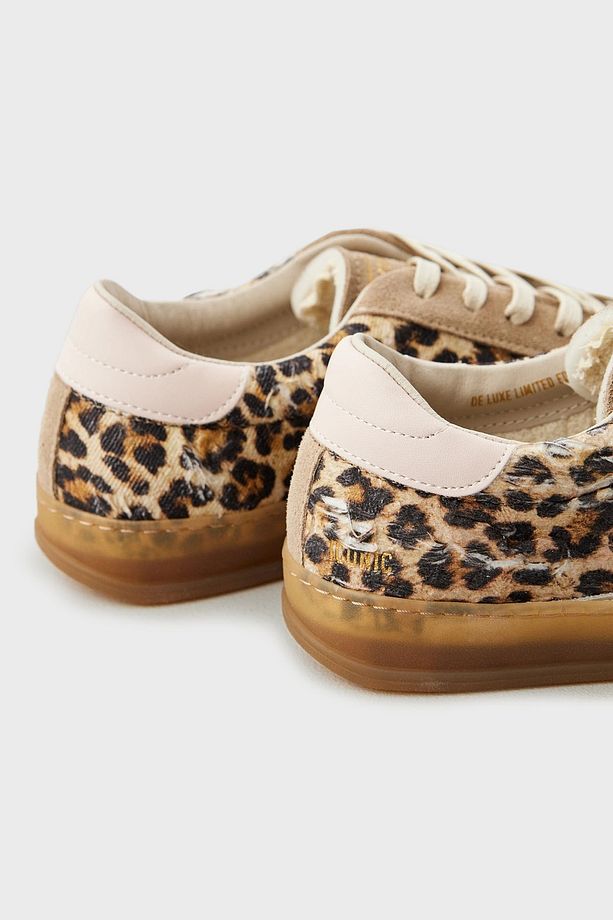 Deri Logolu Leopar ve Süet Detaylı Sneaker Ayakkabı AYAKKABI IC009 - 5