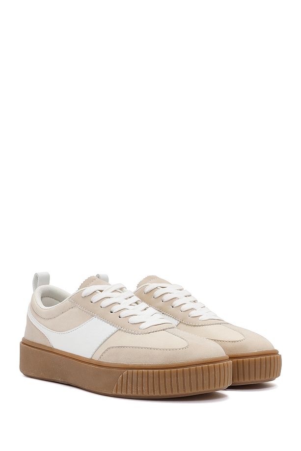 ACBC x Derimod Kadın Bej Bağcıklı Süet Sneaker 25SFD435210 - 3