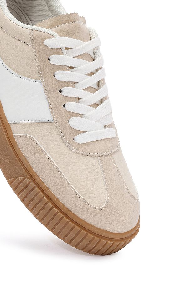 ACBC x Derimod Kadın Bej Bağcıklı Süet Sneaker 25SFD435210 - 8