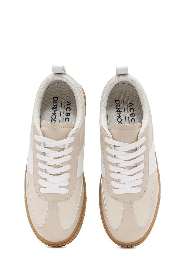 ACBC x Derimod Kadın Bej Bağcıklı Süet Sneaker 25SFD435210 - 7