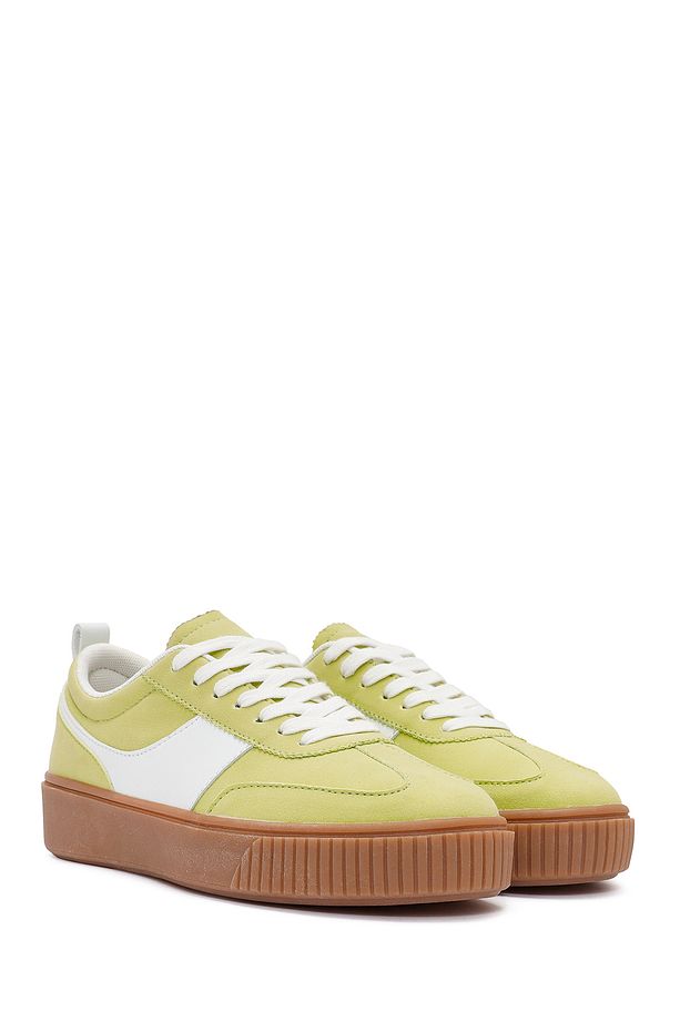 ACBC x Derimod Kadın Sarı Bağcıklı Süet Sneaker 25SFD435210 - 3