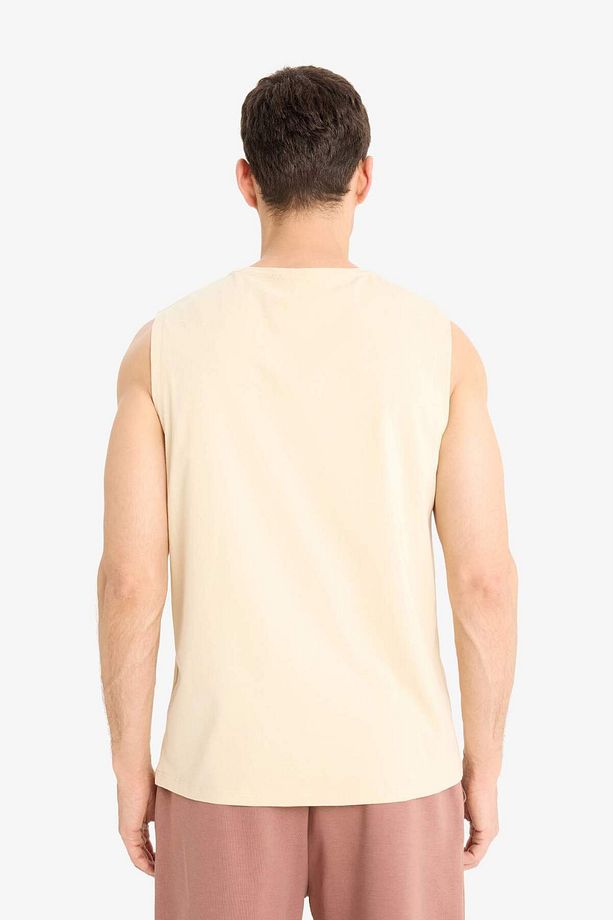 %100 Pamuk Regular Fit Baskılı Bisiklet Yaka Atlet E5189AX25SM - 6