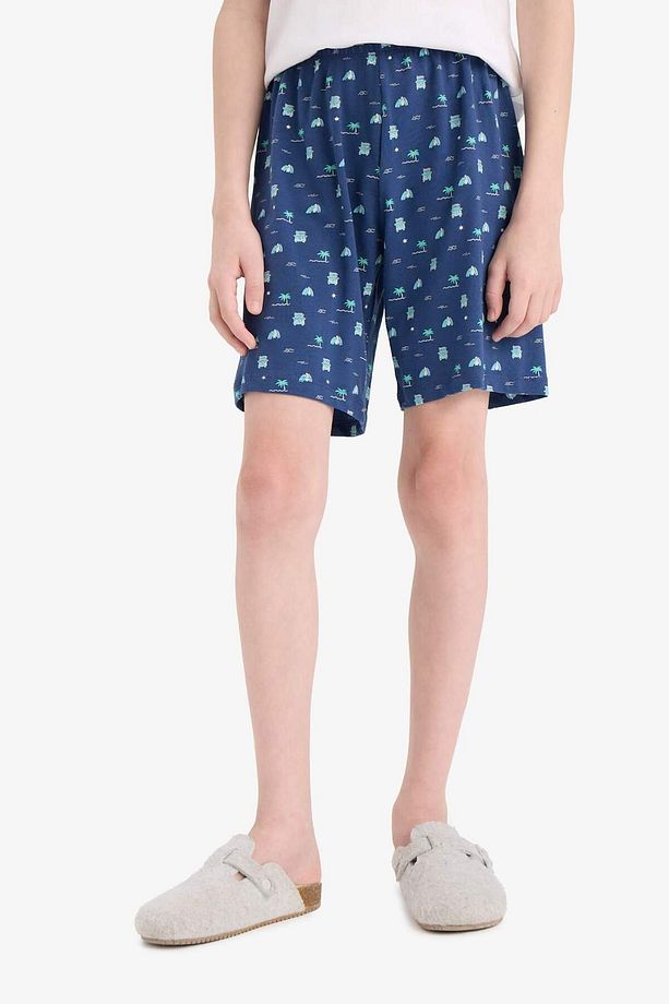 Erkek Çocuk Pijama Takımı Baskılı Kısa Kollu Üst Desenli Şort E2693a825hs - 5