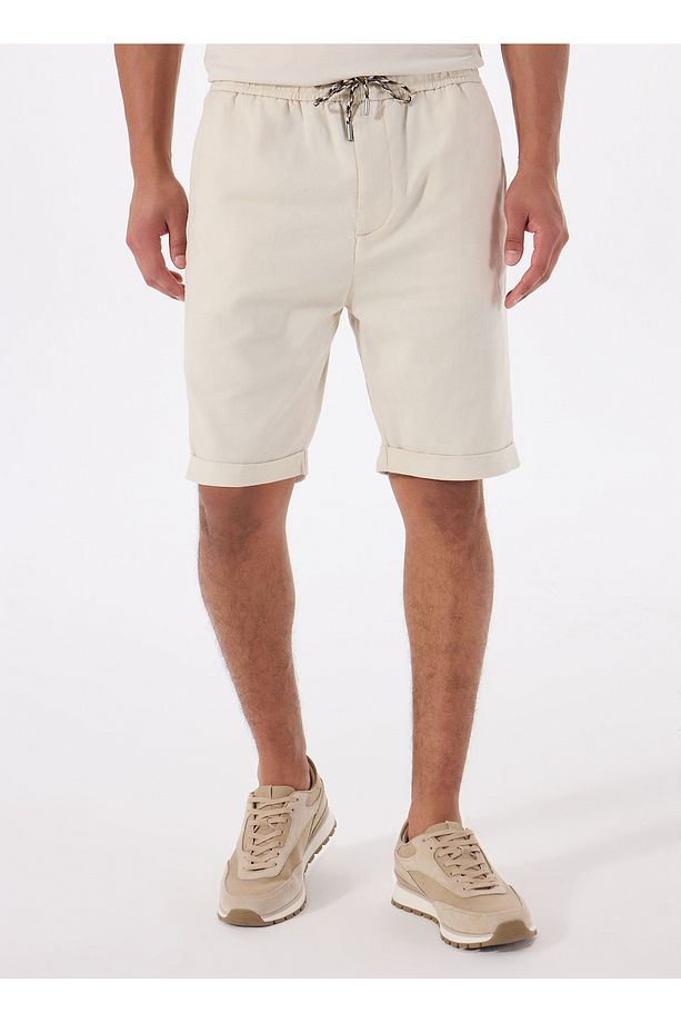 Slim Fit Krem Erkek Şort M5GD55WH4EAG1CV AXEL SHORT CO LIN - 4
