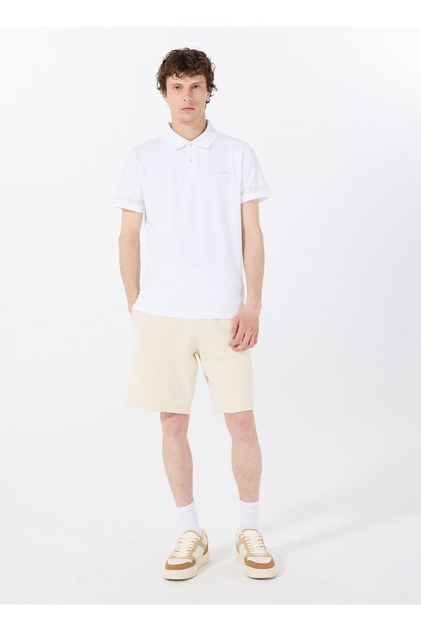 Bej Erkek Loose Fit Desenli Sweat Şort M5GD10KCN01G1V7 CLOVIS SHORTS - 1