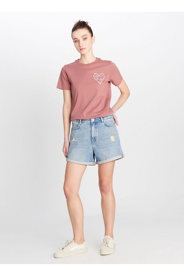 Normal Bel Regular Fit Mavi Kadın Şort W2510772400-Kısa Denim Şort - 2