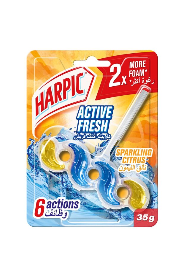 Active Fresh Toilet Cleaner Rim Block Sparkling Citrus 35 g