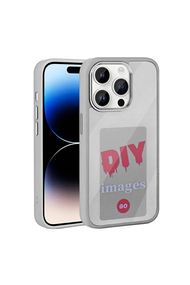 iPhone 14 Pro Max Uyumlu F10T Ekranı Yansıtan Akıllı NFC Kılıf-Gri - 1