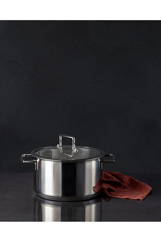 Elena Deep Pot - Steel - 22 cm