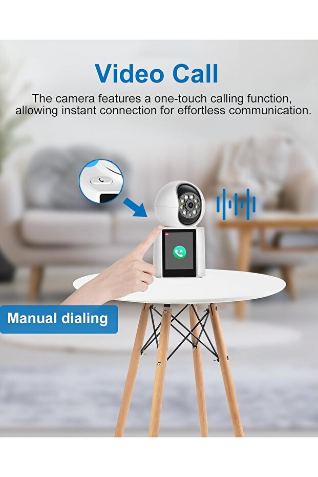 كاميرا داخلية بدقة 2K تدعم مكالمات الفيديو ثنائية الاتجاه - 3