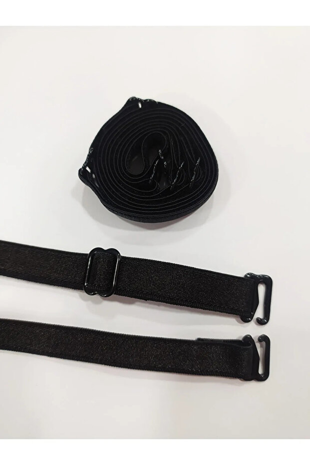 حزام حمالة الصدر مكون من زوج واحد من الأشرطة باللون الأسود - 1