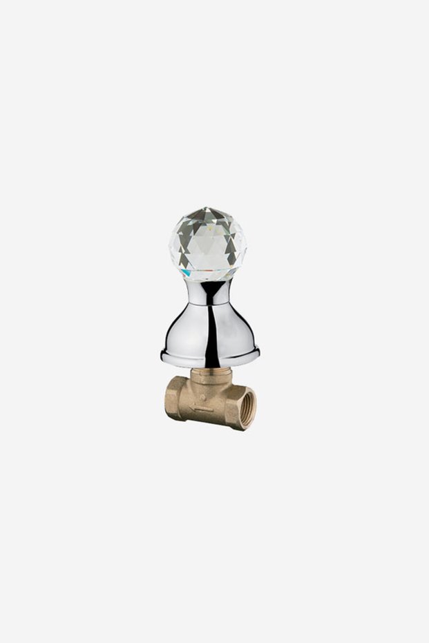 Italian Karenina Built-In Stop Valve 1/2'' Swarovsky Stone Chrome