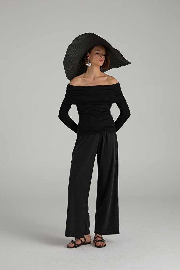 Omuzu Açık Bluz - 3