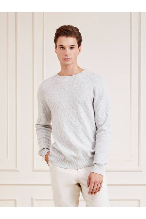 Rhombus men's wool blend knitwear