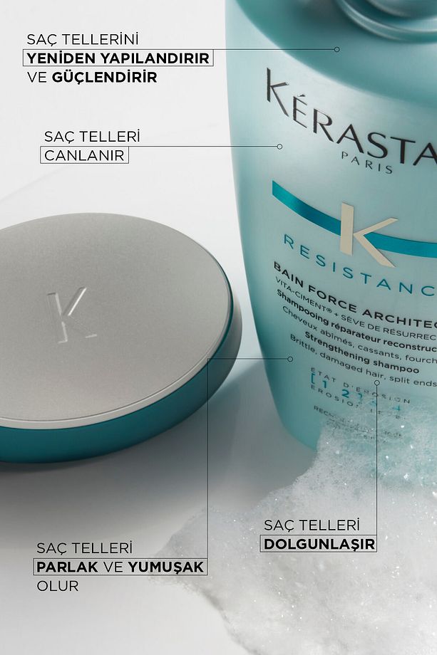 Resistance Bain Force Yıpranmış Saçlar İçin Kırılma Karşıtı Onarıcı Şampuan 500ml - 2