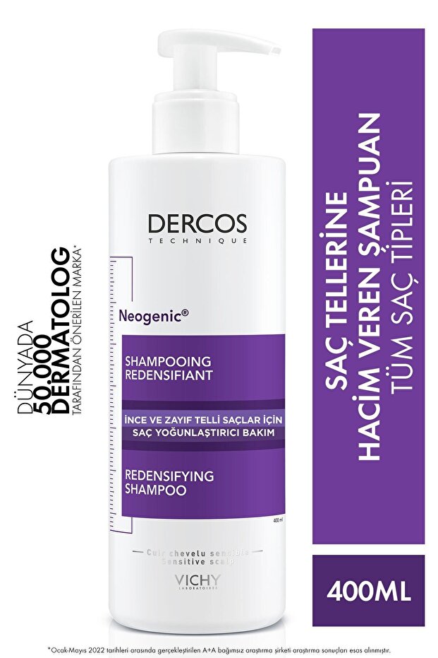 Seddar Collection Dercos Neogenic Şampuan Hacim Veren Şampuan 400 ml - 1