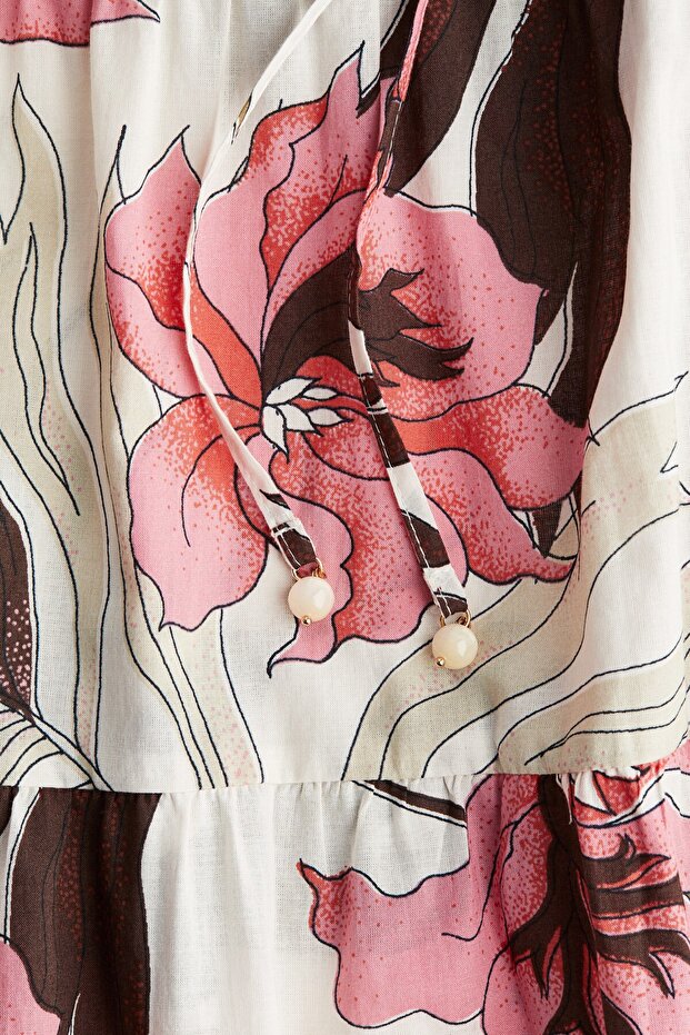 Pamuklu Uzun Elbise - 6